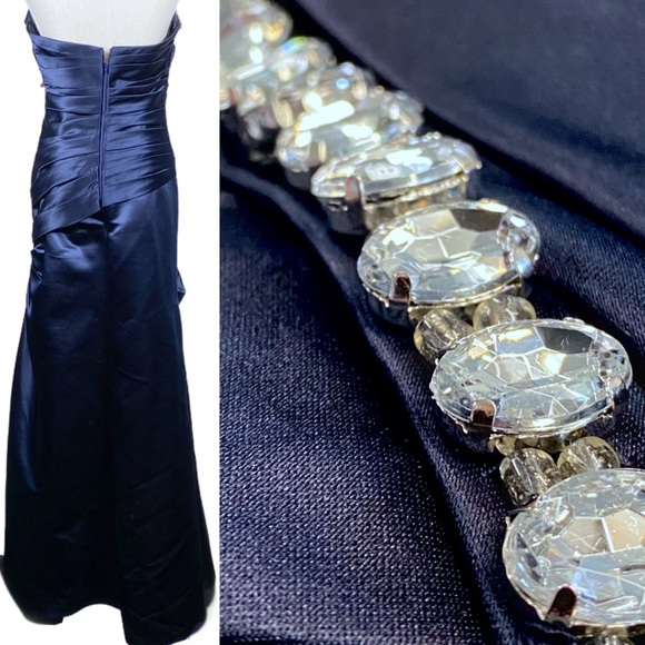 Bill Levkoff size 8 cocktail/long Prom dress blue - Picture 6 of 9